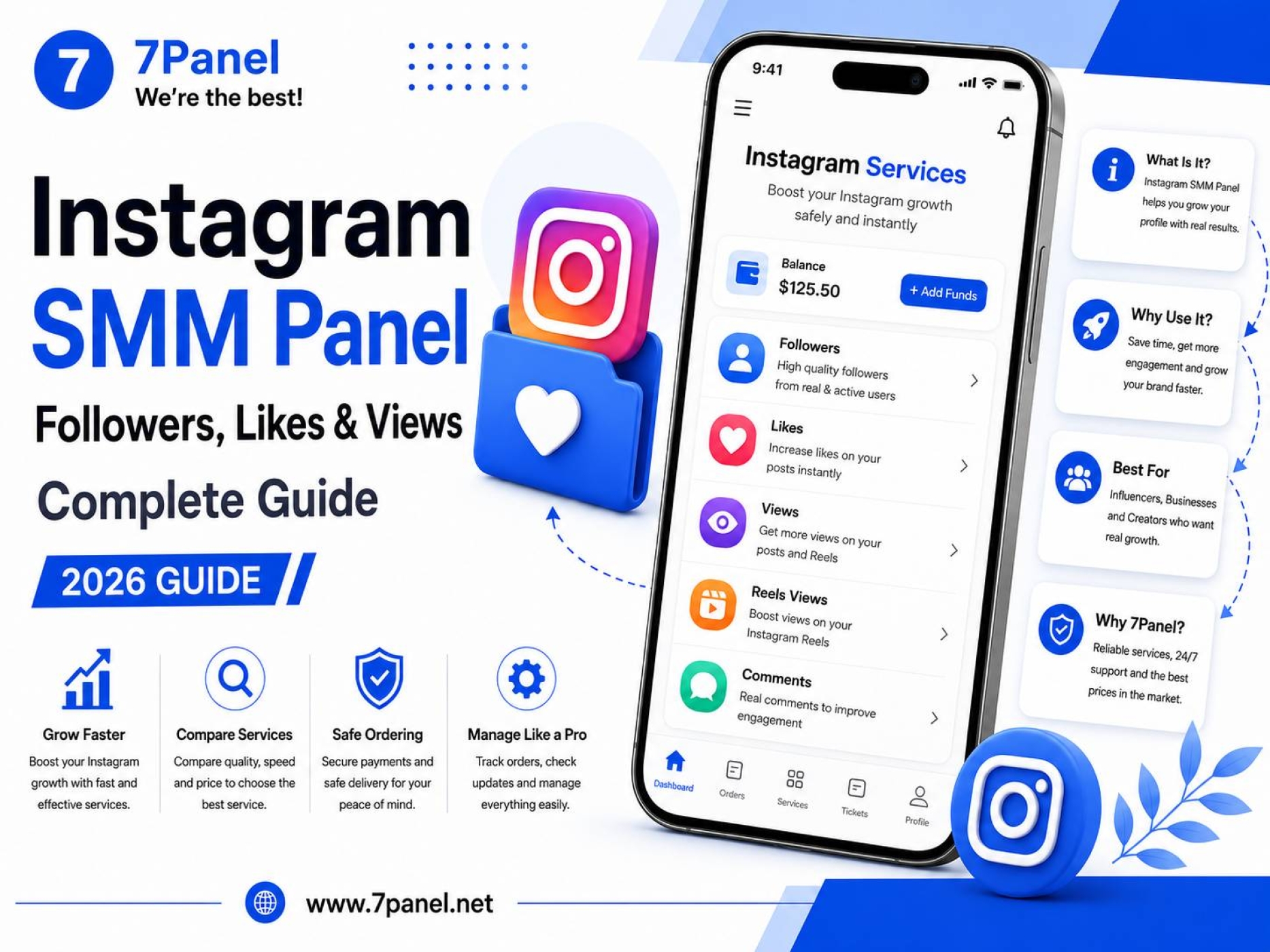 Instagram SMM Panel: Followers, Likes & Views | 7Panel