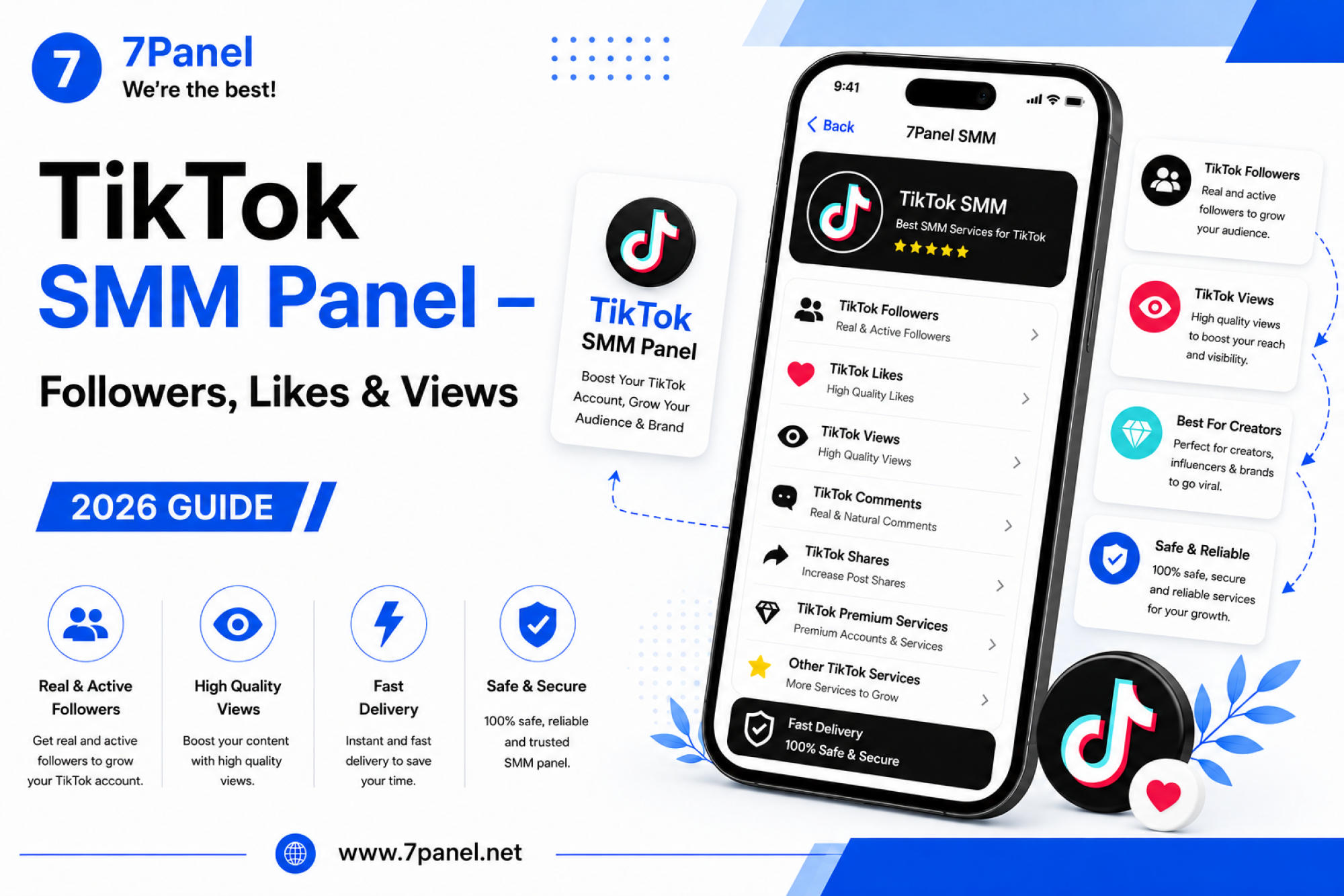TikTok SMM Panel: Followers, Likes & Views | 7Panel